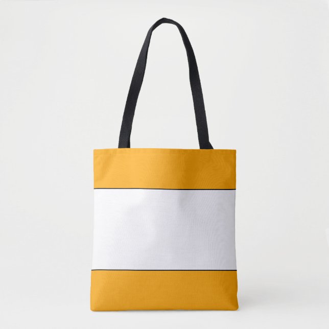 Breite, weiße Mitte Streifen auf sonnigen Golden G Tasche (Vorderseite)
