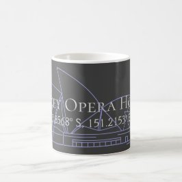 Breitengrad der Sydney Opera Kaffeetasse