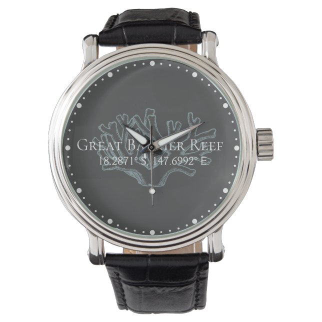 Breitengrad des Great Barrier Reef Armbanduhr (Vorderseite)