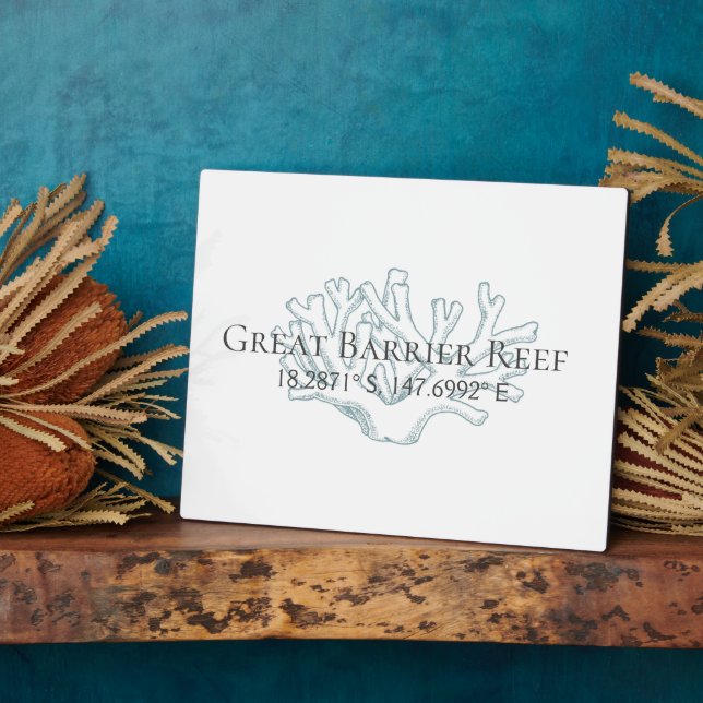 Breitengrad des Great Barrier Reef Fotoplatte (Seite)