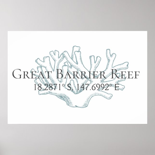 Breitengrad des Great Barrier Reef Poster (Vorne)