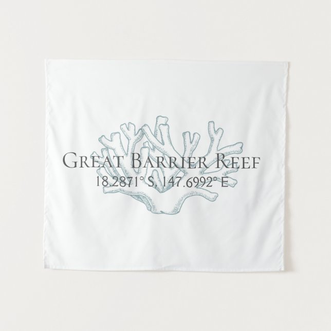 Breitengrad des Great Barrier Reef Wandteppich (Vorderseite (Horizontal))