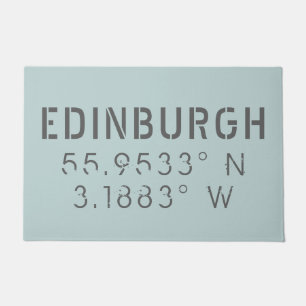 Breitengrad Edinburgh und Länge Fußmatte