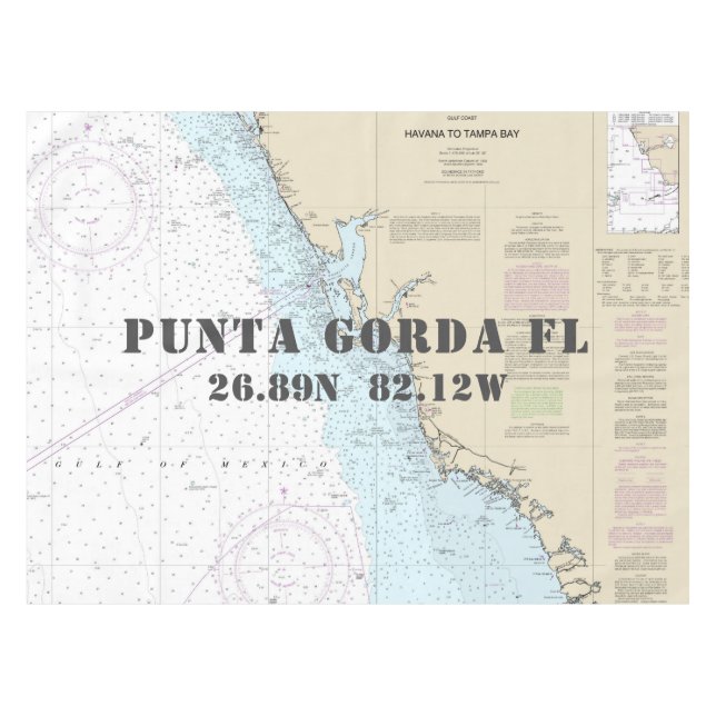 Breitengrad Nautic Punta Gorda Florida Tischdecke (Vorderseite (Horizontal))