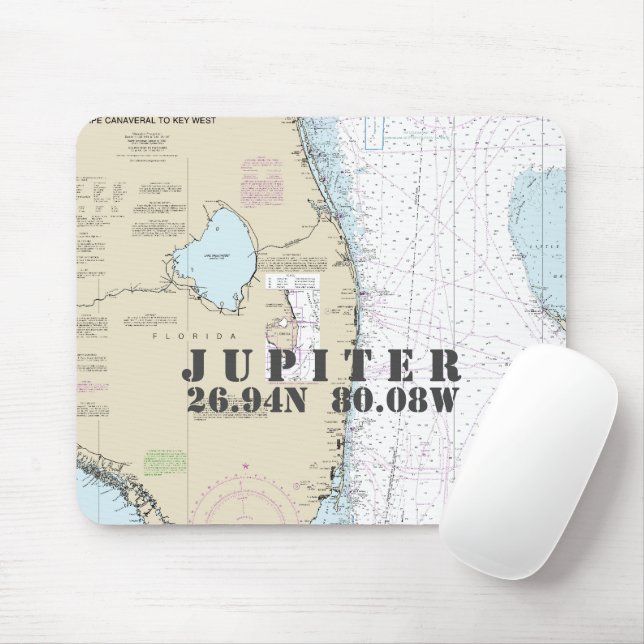 Breitengrad Nautic South Florida Mousepad (Mit Mouse)