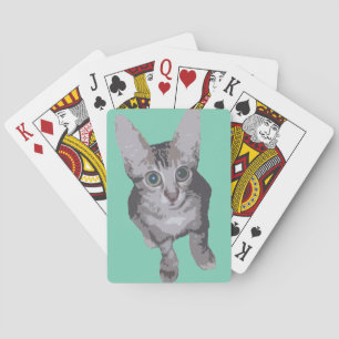 Breiter mit Augen Kitty Spielkarten