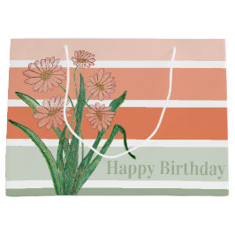 breiter Pastellstreifen Große Geschenktüte