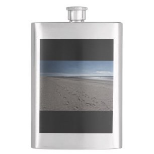 Breiter Strand an der Nordsee Flachmann