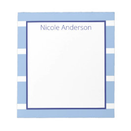 Breiter Streifen mit hellblauem Notepad Notizblock