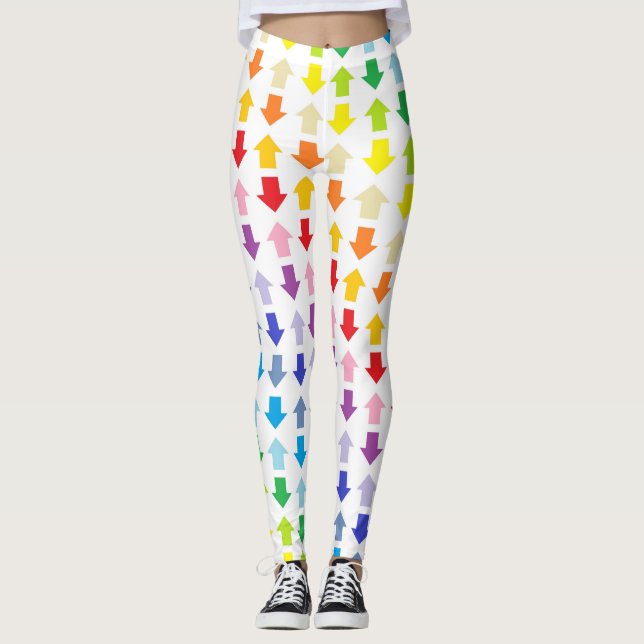 Breitere Spektrum-Regenbogen-Pfeile Leggings (Vorderseite)