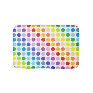 Breitere Spektrum-Regenbogen-Tupfen Badematte