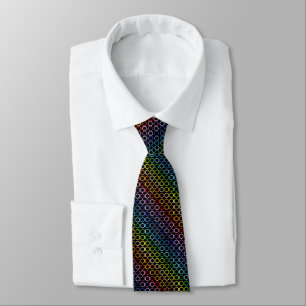 Breiterer Spektrum-Regenbogen umrissenes Krawatte