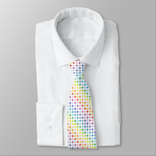 Breiteres Spektrum 4 Punkt-Regenbogen-Sterne Krawatte