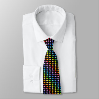 Breiteres Spektrum-Regenbogen-Diamant-Schwarzes Krawatte