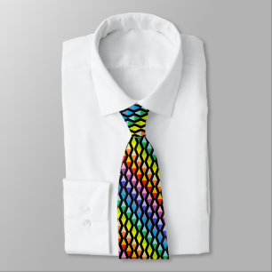 Breiteres Spektrum-Regenbogen-Dreieck-Schwarzes Krawatte