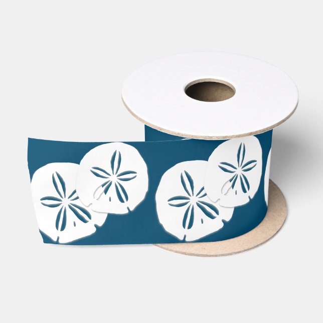 Breites Sand Dollar Navy Blue Craft Ribbon Satinband (Spule)
