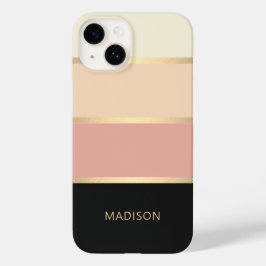Breitgestrichener moderner Monogramm-Name Case-Mate iPhone 14 Hülle