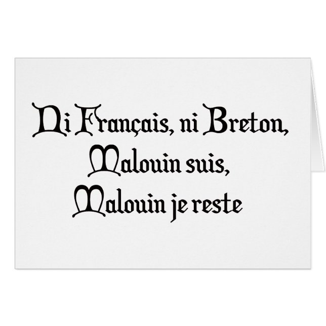 BREIZH BRETAGNE MALOUIN (Vorderseite (Horizontal))