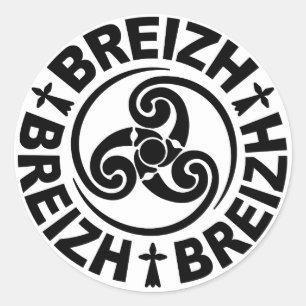 Breizh Triskel Runder Aufkleber