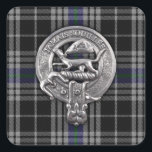 Breizh Wappen & Tartan National Breizh Quadratischer Aufkleber<br><div class="desc">Breizh Wappen & Tartan National Breizh</div>