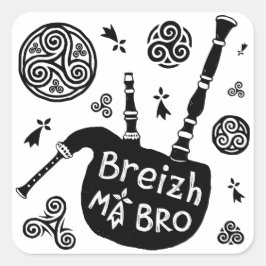 Breizma Bro Quadratischer Aufkleber