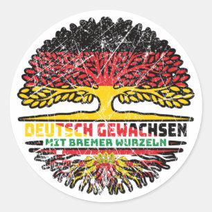 Bremen Bremer Deutschland Baum Wurzel Runder Aufkleber
