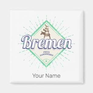 Bremen City Deutschland Retro Städtische Musiker V Magnet