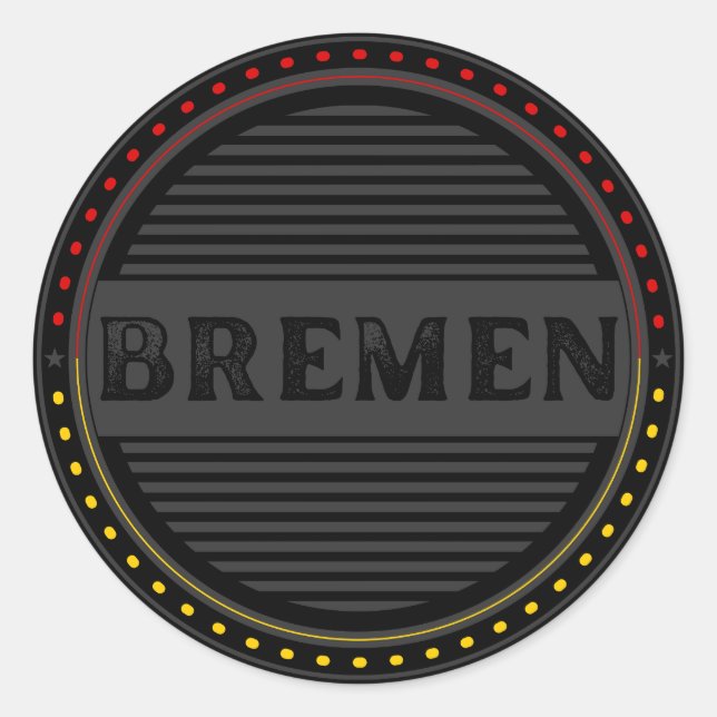 Bremen City Pride Emblem – German Identity Runder Aufkleber (Vorderseite)
