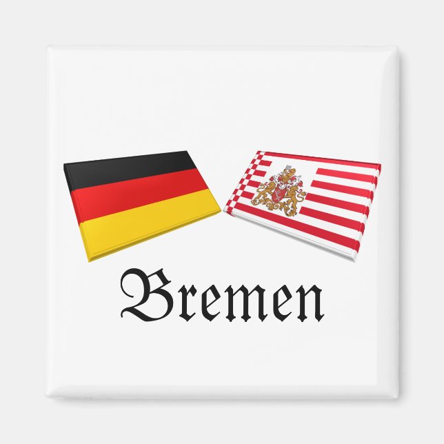 Bremen, Deutschland Flag Tiles Magnet (Vorne)