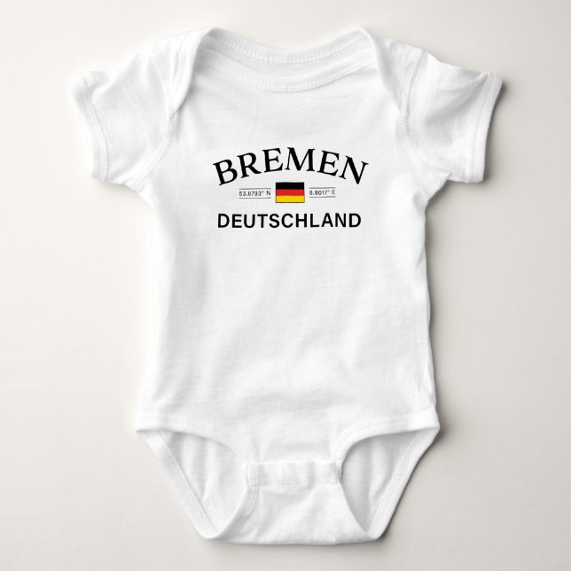 Bremen Deutschland koordiniert Deutschland Baby Strampler (Vorderseite)