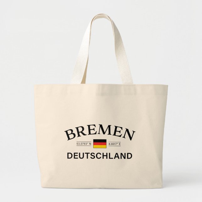 Bremen Deutschland koordiniert Deutschland Jumbo Stoffbeutel (Vorne)
