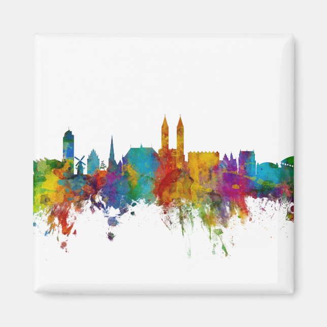 Bremen Deutschland Skyline Magnet (Vorne)