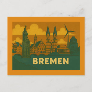 Bremen Deutschland Stadt Kunst Postkarte