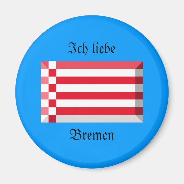 Bremen Flag Gem Magnet (Vorne)