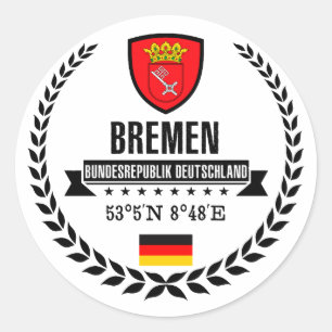 Bremen Runder Aufkleber
