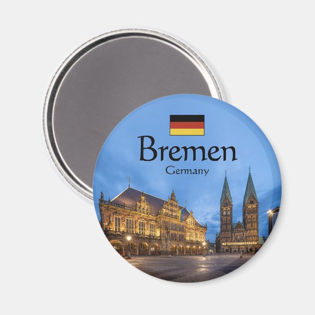 Bremen Souvenir Magnet (Vorderseite/Rückseite)
