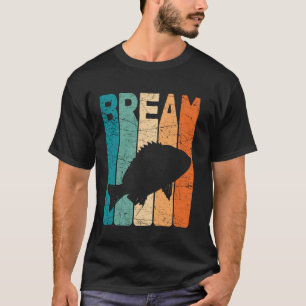 Bremer Vintager Bluegill-Fischfang Retro Bream Fis T-Shirt