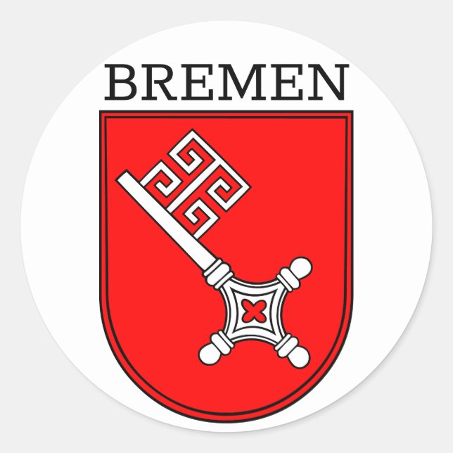 Bremer Wappen - Schaltfläche Runder Aufkleber (Vorderseite)