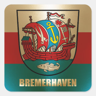 Bremerhaven Quadratischer Aufkleber