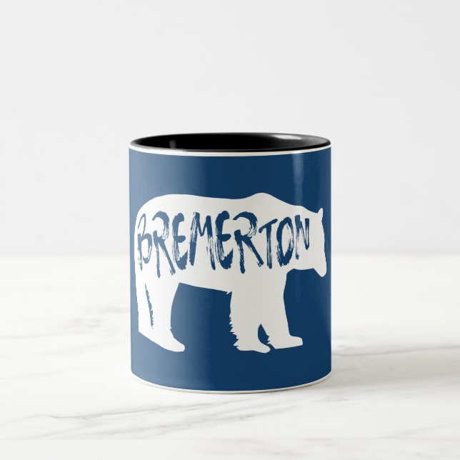 Bremerton Washington Bear Zweifarbige Tasse (Mittel)