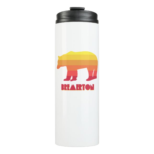 Bremerton Washington Rainbow Bear Thermosbecher (Vorderseite)