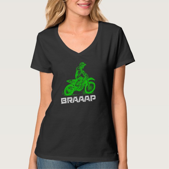 Bremse 2 Bremskraft Senden Sie es Motocross Schmut T-Shirt (Vorderseite)