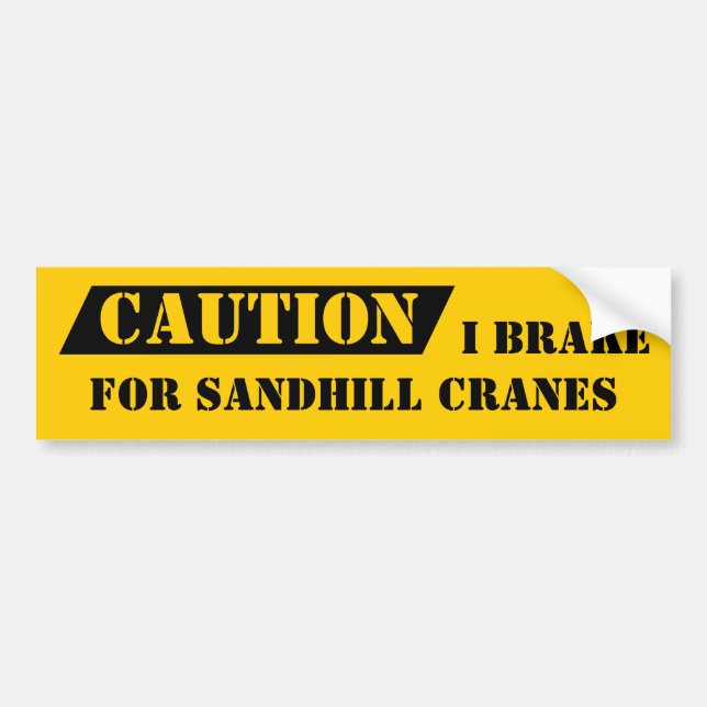 Bremse der Autoaufkleber-Vorsicht-I für Sandhill Autoaufkleber (Vorne)