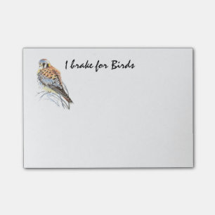 Bremse für Vögel Zitat Kestrel Falcon Bird Post-it Klebezettel