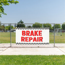 Bremsreparatur Automobilgeschäft Weißes Großbanner Banner