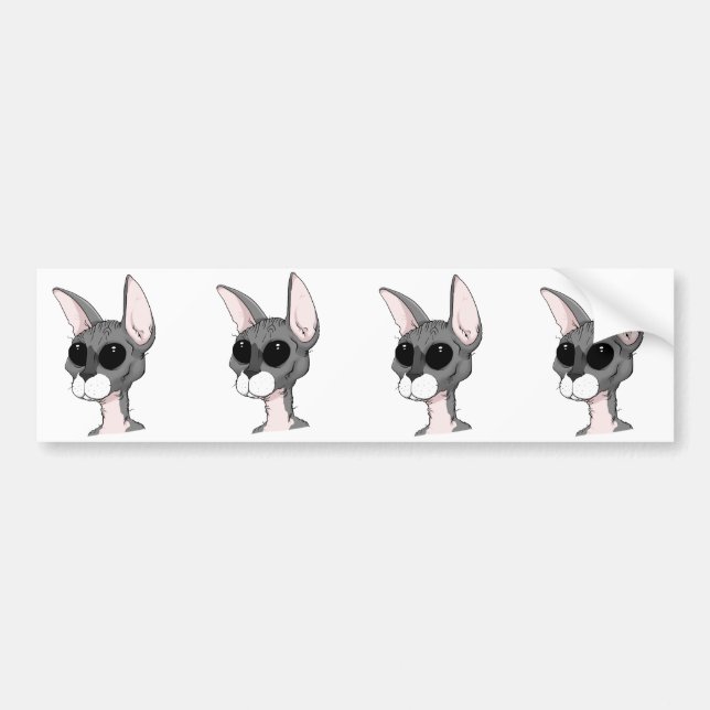 Bremsspur der Katzen-Autoaufkleber Autoaufkleber (Vorne)