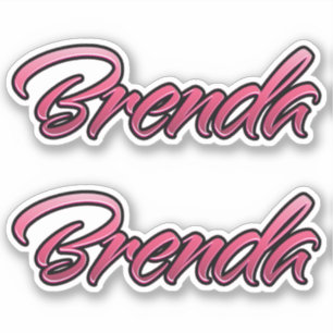 Brenda autocollants rose décoloré set d'autocollan