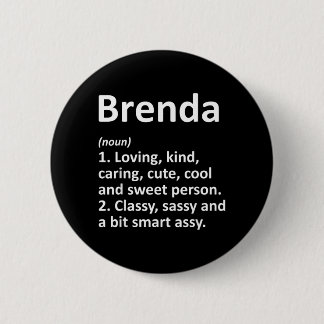 Brenda Definition Personalisierter Name Lustiger G Button