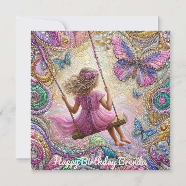 ~ BRENDA ~ Happy Birthday ~ Baum Swing ~ (Vorderseite)