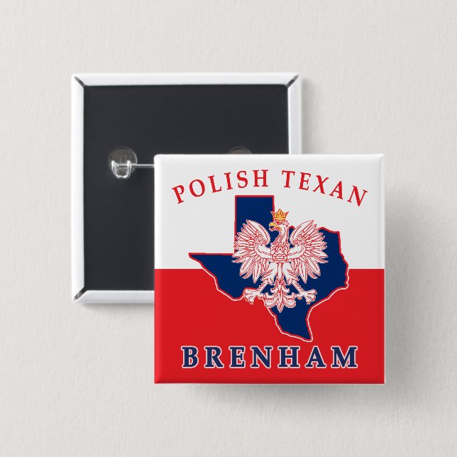 Brenham Polnisch Texan Button (Vorne & Hinten)